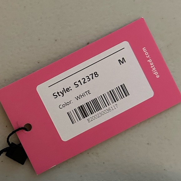 Edikted Trumpet Lace-Up Denim Mini Skirt - Picture 5 of 5